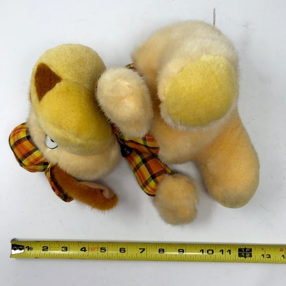 Golden Bear Toys Vintage Golden Bear Plush Dog 2 Plaid Vest Hat W